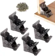 4 Pack Folding Brackets, Lock Extension Support Bracket Foldable Self Lock Hing