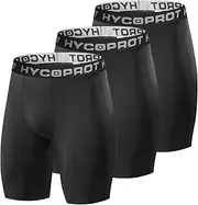 [HYCOPROT] 1 or 3 Pack Mens Compression Shorts Sports Quick Dry Base Layer Shorts Athletic Performance Underwear Shorts for Workout Running Active