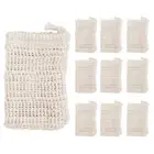 10 Pack Natural Sisal Soap Bag Exfoliating Soap Saver Pouch Holder I7J9J9
