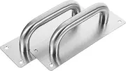Veemoon 2pcs Push Pull Plate Handles for Barn Sliding Doors Modern Design Door Accessory Smooth for High Traffic Areas Suitable for Restaurants
