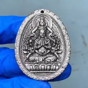 Aletai iron meteorite material thin slice Thousand-hand Bodhisattva NECKLACE