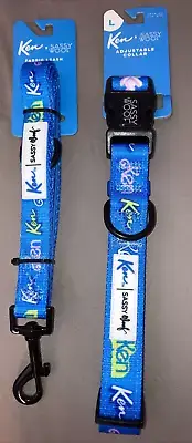 Sassy Woof Ken Adjustable Collar (L) AND Matching Sassy Woof Ken Leash