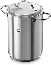 ZWILLING 40990-005 24 cm Pasta/Asparagus Pot – Large Cooking Pot with Hooked Basket, 4.5L Stockpot, Induction Hob Suitable, Spaghetti Pan with Strainer, 18/10 Stainless Steel Cookware, Pressure Pot