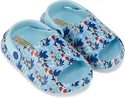 [SONIC THE HEDGEHOG] Boys Sandals - Sonic Comfort Foam Slides with Back - Sonic, Tails, Knuckles and Shadow Slide Sandals with Back