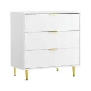 Chest of 3 Drawers Storage Cabinet Dresser White