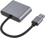 USB to VGA Converter | HD USB to VGA Adapter for Computer - Display Movies and Entertainment Video Cord Plug and Play Accessoy for Home, Business