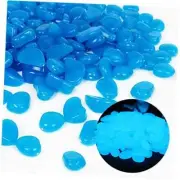 Fish Tank Rocks Glow/Glow in The Dark Pebbles for Garden/Fish 100 Blue