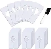 30 Pack Clothing Rack Size Dividers, Rectangular White Plastic Closet Dividers with a Bonus Marker, Writable Clothing Dividers Tags, for Cloth Store, Closet Cloth, Home, Reusabl