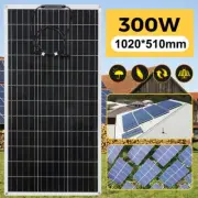 12V 300W Flexible Solar Panel Kit Caravan Camping Home Charging Battery