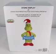 The Grinch Airblown Inflatable 10 Ft Fuzzy Plush Walmart Banner RARE New