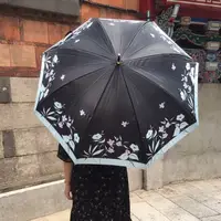 在飛比找蝦皮購物優惠-☀抗UV【RAINCOLOR】日系優雅晴雨直傘_花卉
