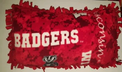 NEW Fleece Lounge Pillow, UW Madison Badgers Theme