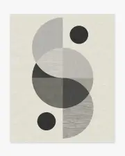 245' x 305' | Machine Washable Runner Rug | Kid & Pet Friendly | Indoor Rug | Villette Greyscale Rug by Nina Takesh | Ruggable