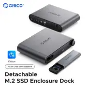 ORICO Docking Station Deck with Dual M.2 NVME SSD Case Steam Dock with 4K60Hz