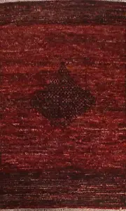 Thick-Plush Modern Moroccan Berber Geometric Hand-knotted Oriental Area Rug 6x9
