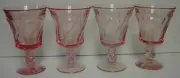 Fostoria JAMESTOWN (PINK) Wine Glasses SET OF FOUR More Here