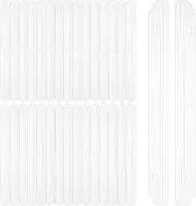 Sekonow 32Pcs 3 Hole Punched Magazine Holder, Magazine Organizer for Storage, 3 Ring Binder Insert Strips Magazine File Holder for Collectors, Translucent