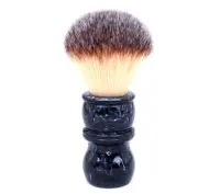 Premium Shaving Brush | 24mm Synthetic Knot | Black and White Marble Effect Han