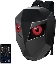 LED Motorcycle Backpack Colorful Design - 4D Hard Shell Motorbike Backpack with Programmable Full Color Screen, Waterproof Riding Helmet Bag for Outdoor