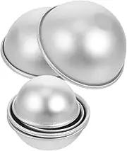 SEWACC Metal Diy Sphere Molds Multi-functional Bath Ball Molds Aluminum Alloy Handmade Soap Molds Easy to Use Bath Salt Molding