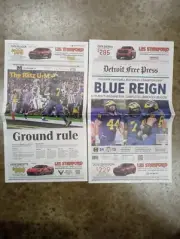 Michigan Wolverines Blue Reign Detroit Free Press Newspaper 1-9-2024