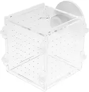 Box Acrylic Fish Breeding Box Durable Aquarium Isolation Container with Viewing Unique Floating Cover Design for Newborn Fish