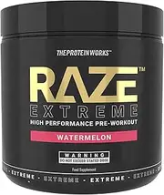 Protein Works - Raze Extreme Pre Workout Powder Creatine, Caffeine & Beta Alanine Energy Drink Watermelon 30 servings