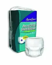 Covidien Sure Care Plus Protective Underwear Cloth S/M - Pack of 20, 10 Pack