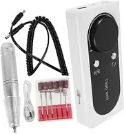 LIFKOME Nail Polisher Nail Drill Manicure Salon Tool Nail Tools Nail Electric File Home Nail Equipment Manicure Drill Home Nail Salon Portable Nail File Nails Drill Machine White Metal