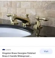 Kingston Brass Wlks4462al Metropolitan Widespread Bathroom Faucet - Brass