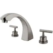 Kingston Brass KS4368CML Two-Handle Roman Tub Faucet, Brushed Nickel, Nickel