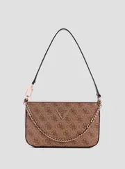 GUESS Women's Brown Logo Noelle Mini Shoulder Bag