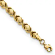 7.5 Inch 14K Brushed And Polished Stampato 7.5In Bracelet