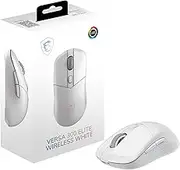 MSI Versa 300 Elite White W Wireless Gaming Mouse, Lightweight, 2.2 oz (65 g), Wired Wireless, Symmetrical, MS0758