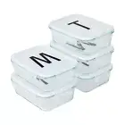 Monday-Friday Glass Meal Prep Food Storage Containers Set With Airtight Lids -Au