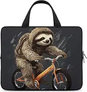 Laptop Case Sleeve Shockproof Computer Carrying Bag Cycling Sloth Laptop Bag Tote Lightweight Notebook Case Cover Traveling Briefcase Handle Bags for Travel Business 17inch, Cycling Sloth, 17inch