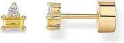 [PAVOI] 14K Gold Plated Sterling Silver Posts Colored Birthstone Flatback Stud Earrings for Women - Gemstone Cubic Zirconia Screwback Earrings - Dainty Helix Cartilage Piercing Jewelry