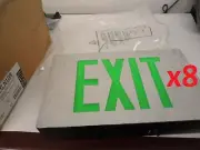 EIGHT Single Sided Emergency Exit Sign Green LED Cast Aluminum CXLN1GA 120/277
