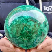 7.23LB Natural Malachite Quartz Sphere Crystal Ball Collect spiritual energy