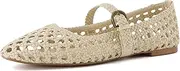 [CUSHIONAIRE] Women's Weston Woven Mary Jane Flat +Memory Foam, Wide Widths Available