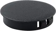 Leliafleury 100PCS Plastic Hole Plugs 12mm Round Screw Caps Black Hole Plugs for Kitchen Cabinet Furniture