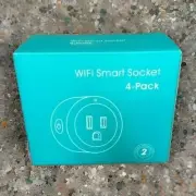 WiFi Smart Socket 4 Pack White Smart Plug Compatible Alexa Echo Google Home