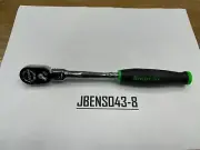 Snap-on Tools USA NEW GREEN 1/4" Drive Soft Grip Long Flex Head Ratchet THLF72G