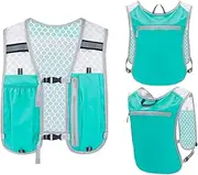 [Weqizuerqi] Hydration Running Vest | Breathable Hydration Vest Sport Bag - Lightweight Stable Bladder Phone Bag Chest Pack Gear for Women Hiking Marathons Race Cycling Camping