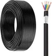 22/20/18/16 Gauge Wire Oxygen-Free Copper 5-core Shielded Wire 30FT-200FT Flexible PVC Insulated Electronic Wire 0.3/0.5/0.75/1.5mm² Audio Video Equipment Cable(30ft(10M),16AWG(1.5mm²)-5C)