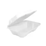 9x6x3" Sugarcane Bagasse Takeaway Clamshell 200 pcs