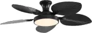 Tropical Ceiling Fans with Lights and Remote,46 Inch Palm Leaf Ceiling Fan for P