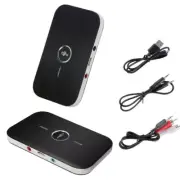 2Pcs Bluetooth Transmitter & Receiver Wireless Adapter For Home stereos/speakers