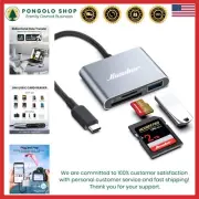 Compact USB Type C to SD/Micro SD Reader - Durable, 5Gbps Speed, Space Grey