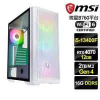 在飛比找momo購物網優惠-【微星平台】i5十核GeForce RTX 4070{雪燕狂